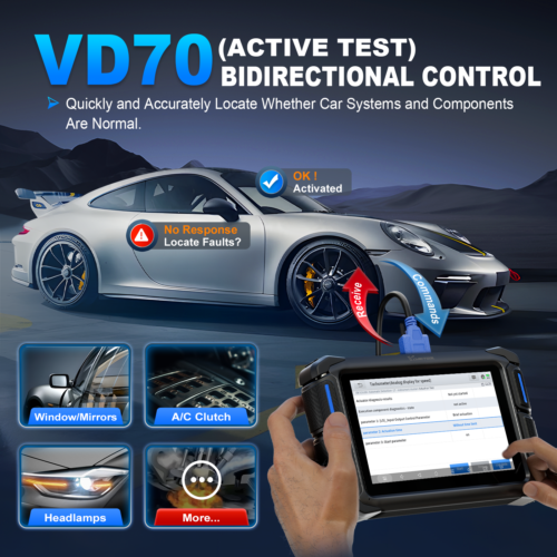 VDIAGTOOL VD70 Car Diagnostic Tool Bi-directional OBD2 Scanner ECU Online Coding - Picture 3 of 11