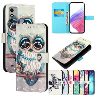 Handy Hülle für ZTE Blade A52 A73 A75 V70 3D Stoßfest Lackiert Flip Wallet Book