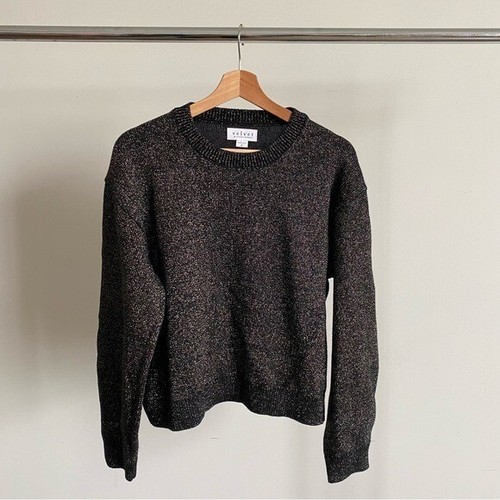 $198 NWOT Black Velvet by Graham & Spencer “Hallie”Metallic Sweater Sz Medium - Picture 3 of 8