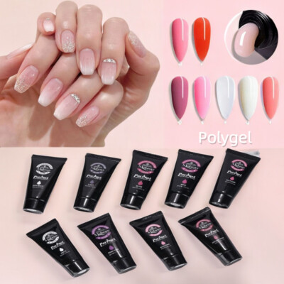 poly gel set UV Aufbaugel Polygel  Finishgel  babyboomer french nails Rosa Pink