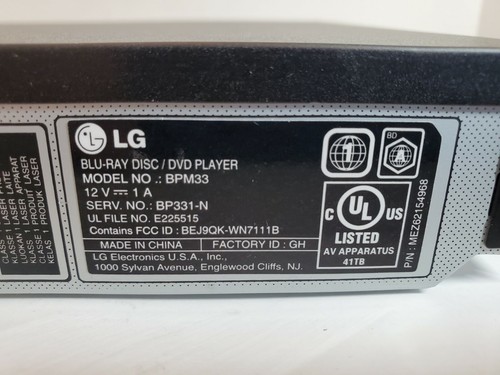 LG BPM33 Blu-ray DISC / DVD Player working condition ⭐no remote ⭐ - Picture 6 of 9