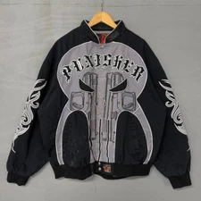 Vintage JH Design Punisher Nascar Bomber Jacket 2XL