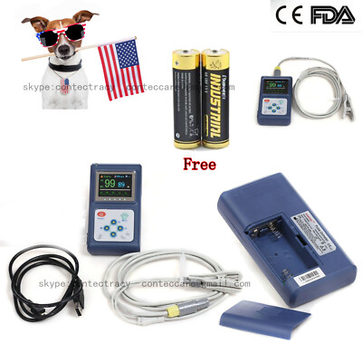 VET Veterinary Pulse Oximeter Vet SPO2 Pulse Rate Monitor Ear/Tongue SPO2 Probe