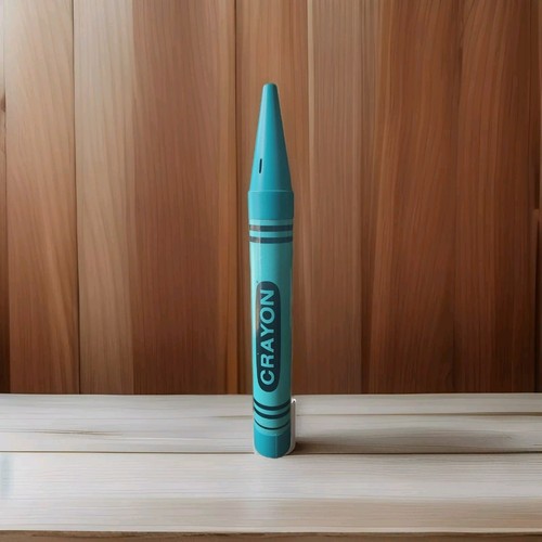 Vintage 1988 Ralphco Crayola Crayon Piggy Bank 35 inches Aqua Blue RARE - Picture 1 of 7