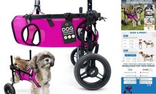 Dog Wheelchair for Back Legs, Dog Wheelchair Cart, Doggy/cat Medium Pink