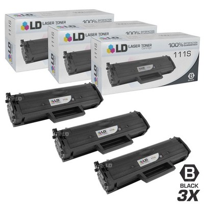 LD Compatible MLT-D111S 3pk Black Toner Xpress M2020W M2070FW Printers