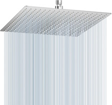 16 Inch Ceiling Rain Shower Head 304 Stainless Steel Square High Pressure