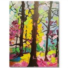 Original Abstract Forest Colorful Modern Unique Wall Art Acrylic Canvas 11X14 — photo 2