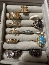 Vintage Costume Ring Lot Top Ring Is Avon
