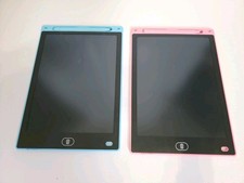 2-piece 10 inch LCD Writing Tablet Colorful Drawing Board Pink Blue