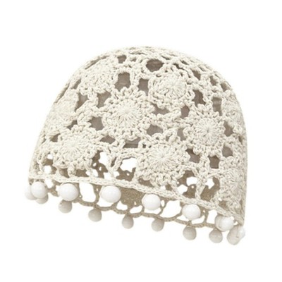 Frauenhäkeln Beanie handgefertigt trendy gestrickte Blumenhut für Dating