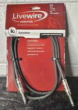 Livewire Essential 16g Speaker Cable 1/4" to 1/4" 5 ft. Black