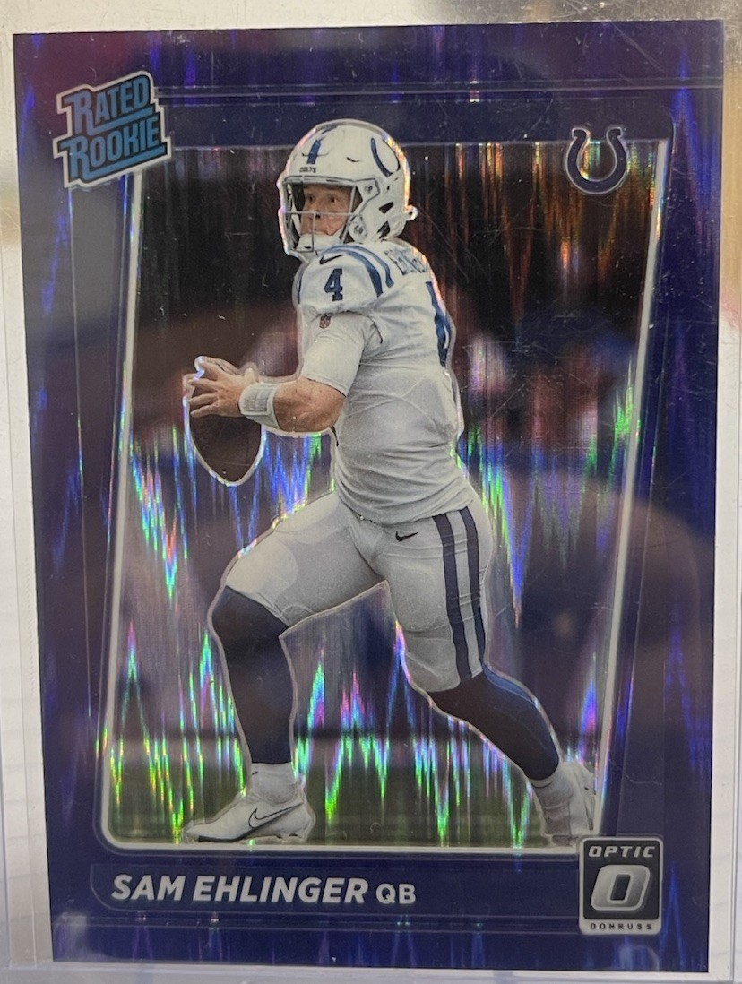 2021 Donruss Optic Purple Shock #246 Sam Ehlinger Indianapolis Colts Rookie