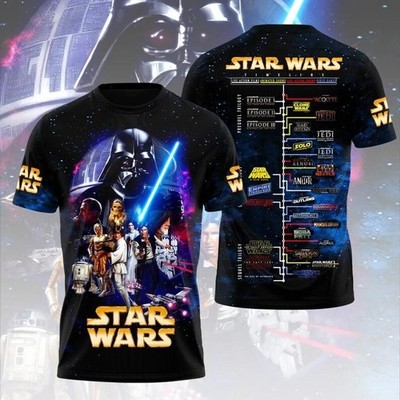 Star Wars Timeline Chart Galactic Saga Episode 1-9 Tshirt 3D Hoodie 3D Printed