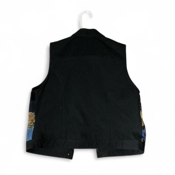 VTG Stonebridge Patchwork Embroidered Leaf Button… - image 2