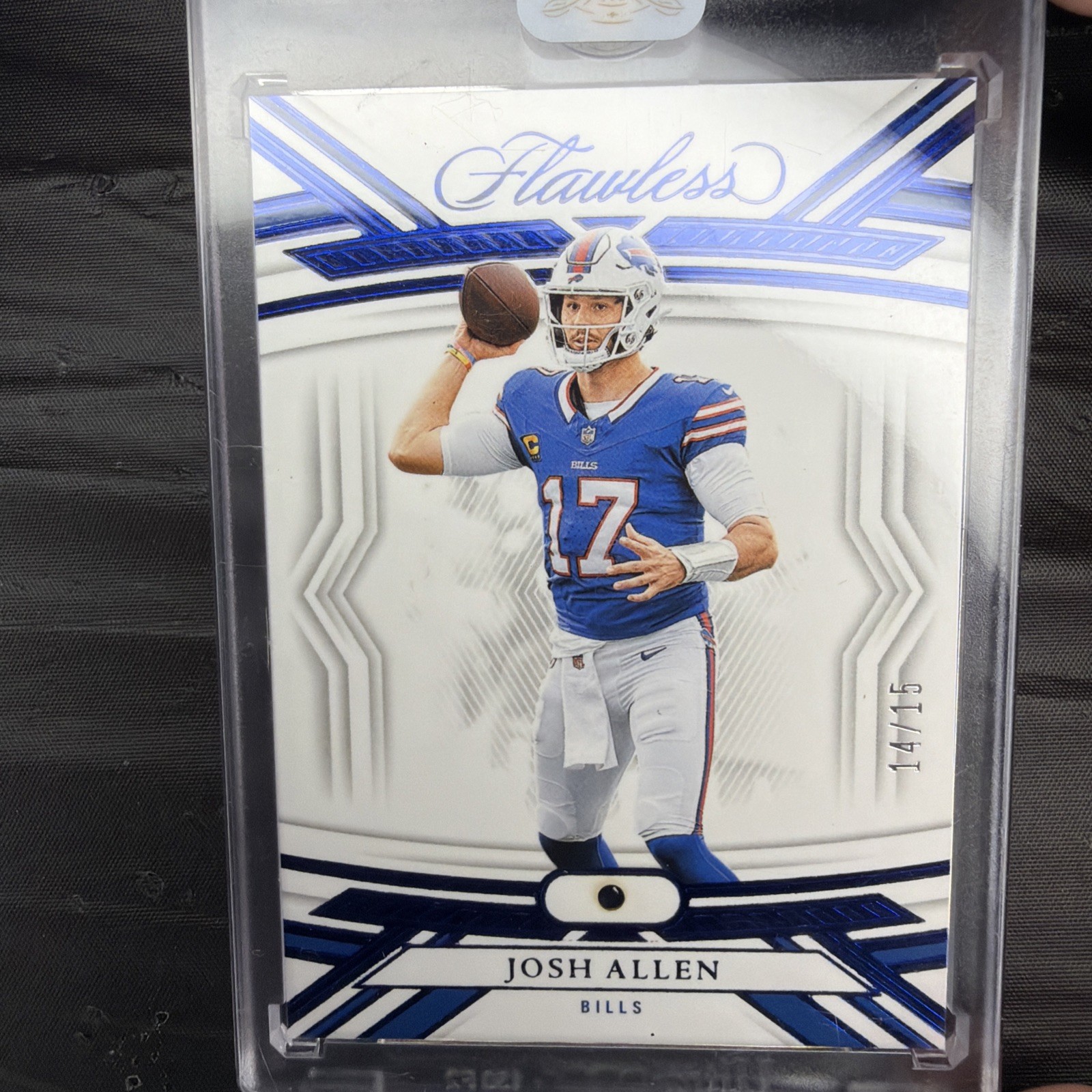 Josh Allen /15 - 2023 Panini Flawless #6 - Sapphire (With Panini Seal, 14/15)