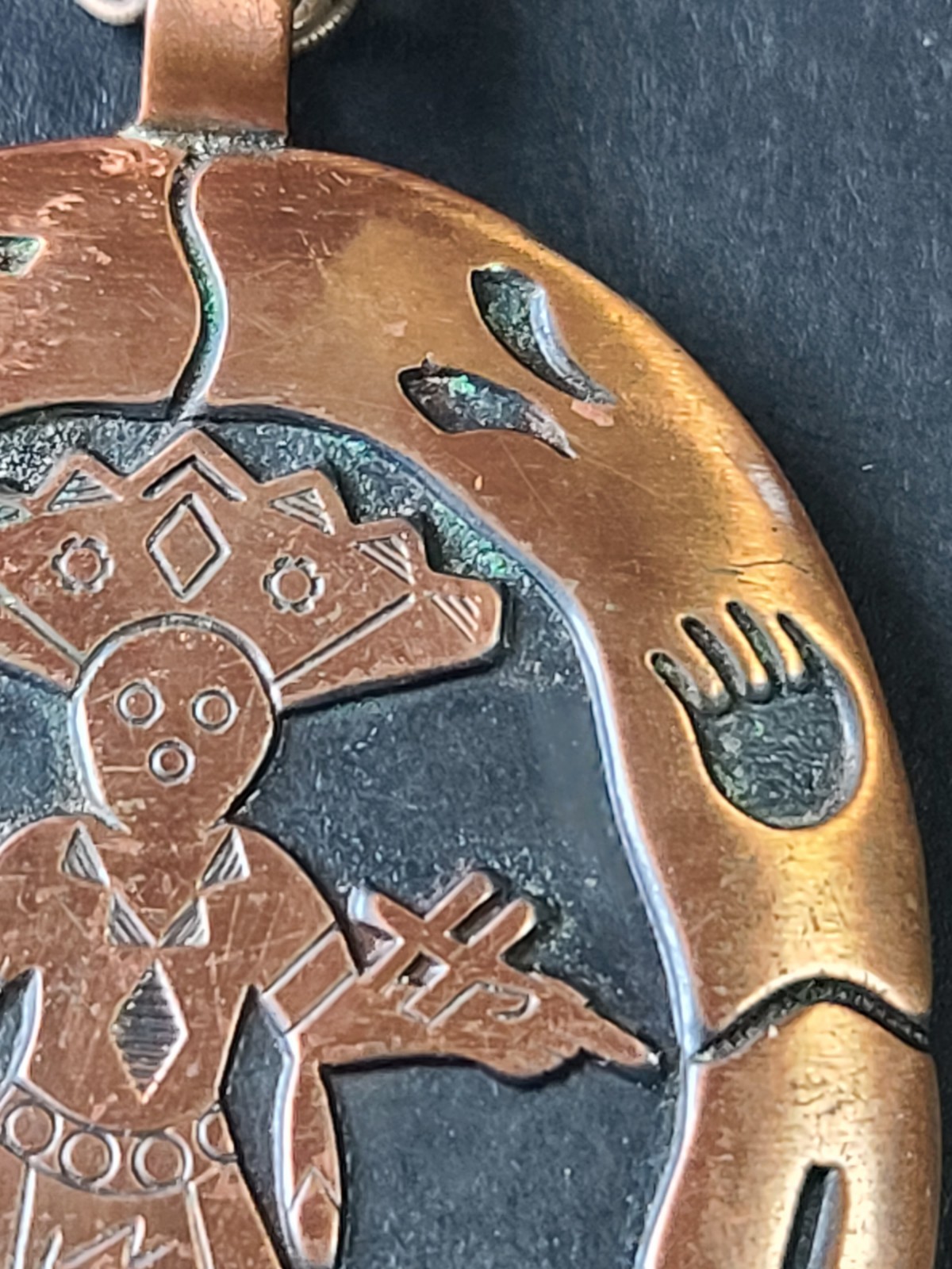 VTG Bell Trading Post Solid Copper Native America… - image 3