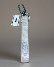 NEW Victoria's Secret Pink Bling Tie Dye White Gray Wristlet Strap Keychain