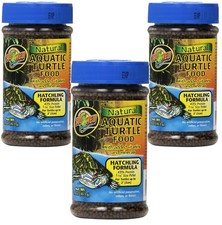 Zoo Med Natural Aquatic Turtle Food 3 Pack Hatchling Formula 1.6 Ounce