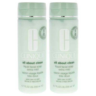 All About Clean Liquid Facial Soap Extra Mild by Clinique-6.7 oz Soap-Pack of 2