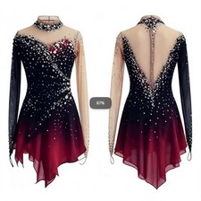 ice figure skating competition dress Gymnastics costume dance Dress dyeing