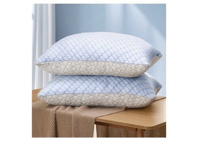 Shredded Memory Foam King Pillows Set of 2, Adjustable Cooling Bed Pillows 