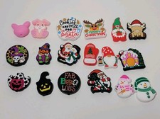 Holiday Silicone Focal Beads for crafting lot of 18 NEW never used various
