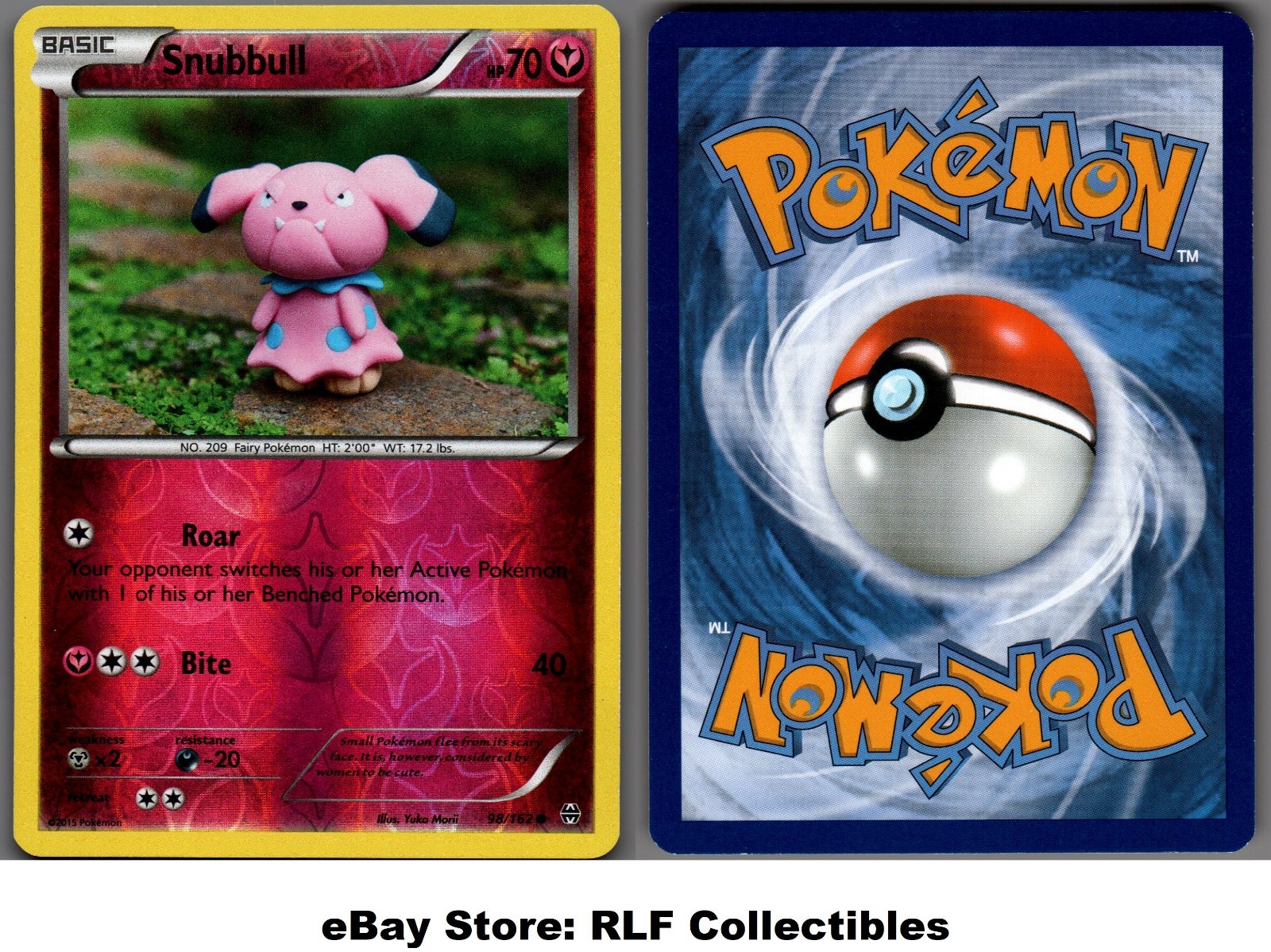 2015 Pokemon, XY BREAKthrough, #98/162 Snubbull, Reverse Holo Common