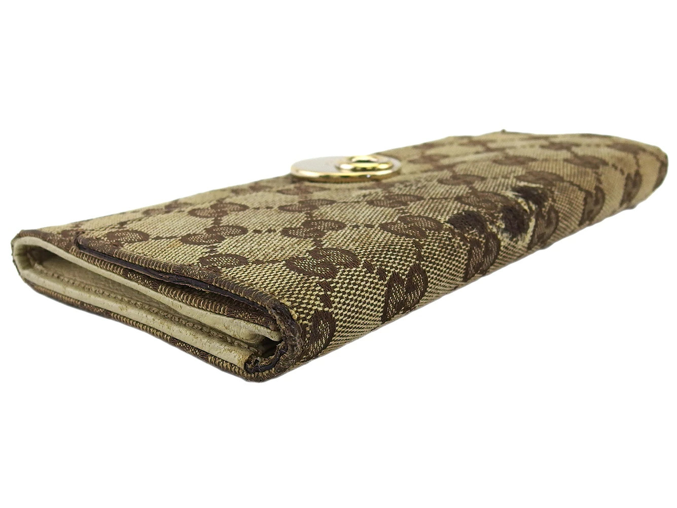 Gucci GG Pattern Eclipse Beige Brown Leather Wall… - image 3