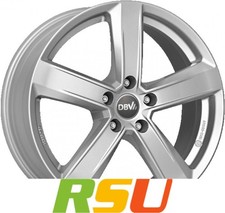 DBV Samoa TU silver 6x15" ET43 LK5 112 ML 57.1 Alufelgen 15 Zoll