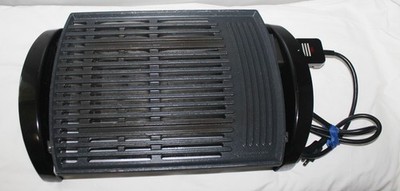 HAMILTON BEACH INDOOR OUTDOOR GRILL ELECTRIC COATED METAL COOKING SYSTEM W/PAN