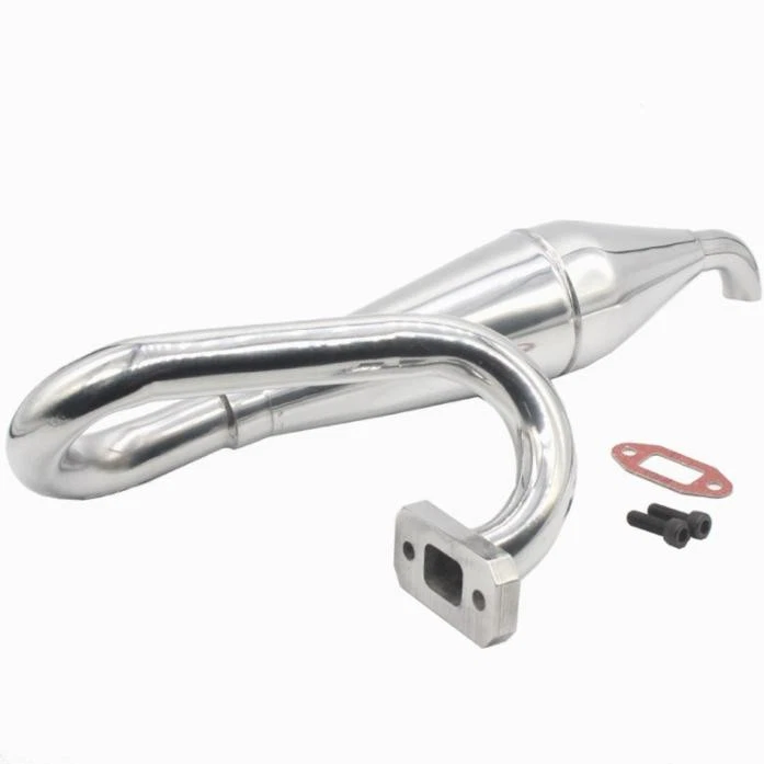 HSP 050024 Alloy Polished Exhaust Tuned Pipe Muffler Redcat Rampage MT TT 94050 - Image 3 of 4