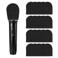 20Pcs Disposable Microphone Cover Mic Windscreen Covers, Black