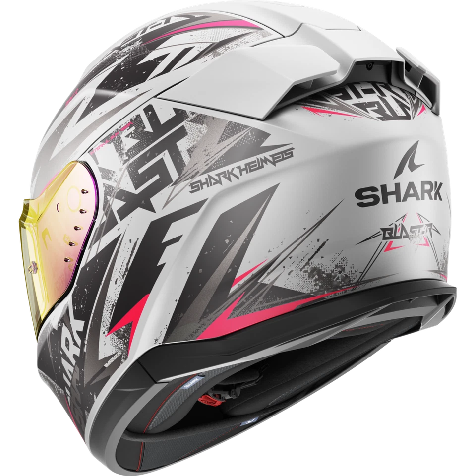 Full Face Helmet Shark D-SKWAL 3 BLAST-R Mat Silver Violet Black - Image 3 of 4