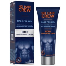 No Hair Crew Body Hair Removal Cream for Men with Ginseng Painless 200ml