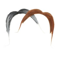 2Pcs Fake Mustache Simulation Fancy Dress Self Sticky Novelty Fake Beard for