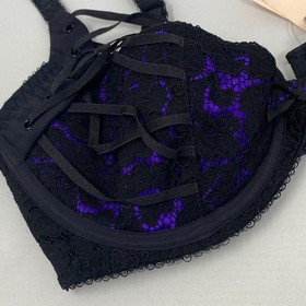 Agent Provocateur Rudy Black Purple Bra 34D NWT