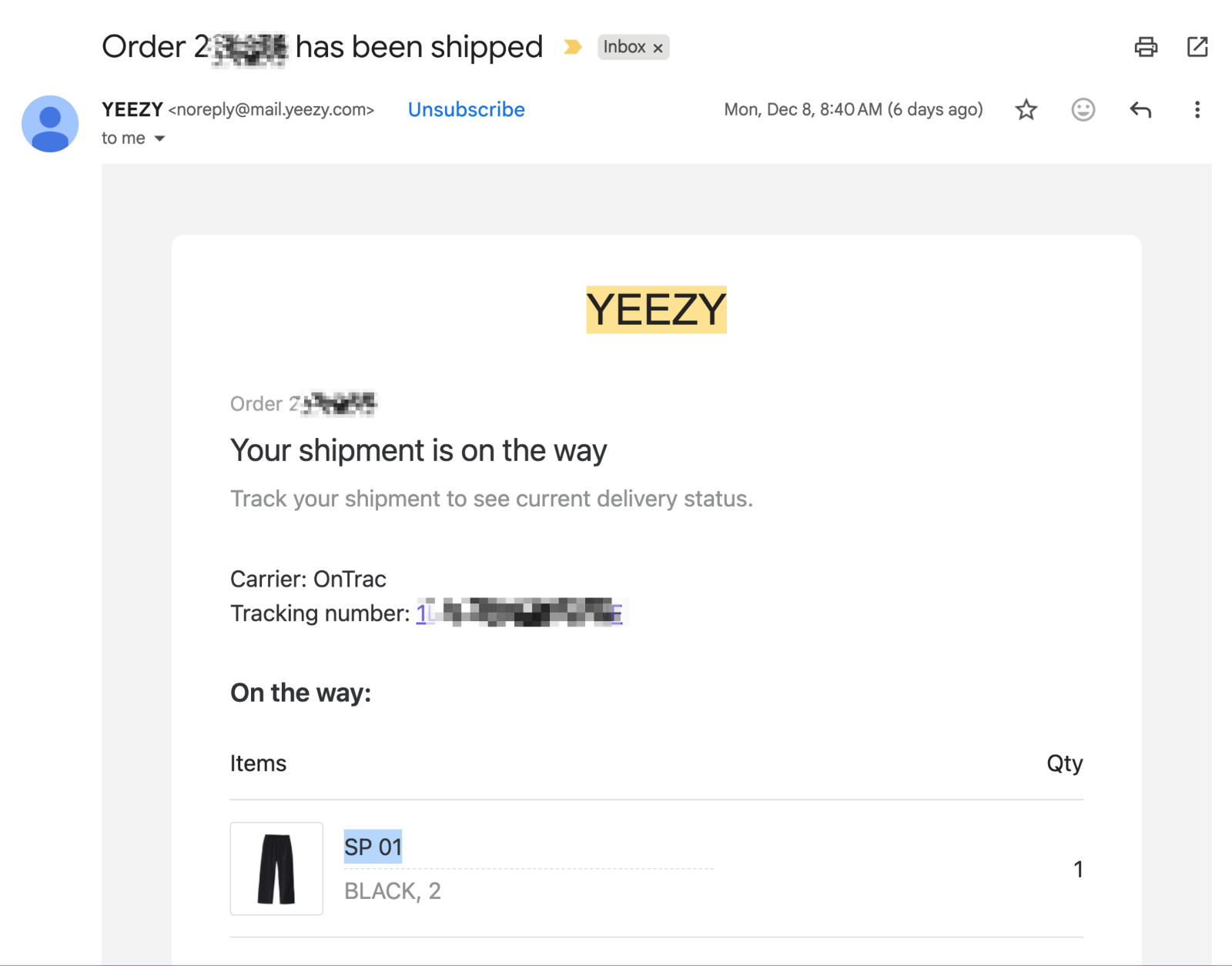 NEW! Yeezy Sweatpants 'SP-01' in Black (Size 2, Medium) - Mens YZY No Print thumbnail 6