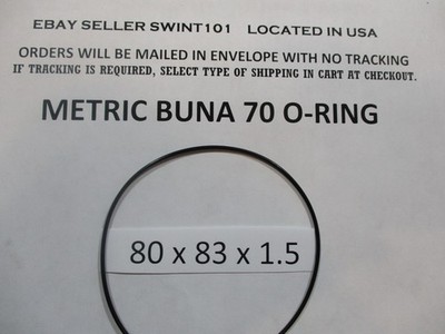 80mm ID x 83mm OD x 1.5mm thick O-ring. Buna-70.   Quan 1.