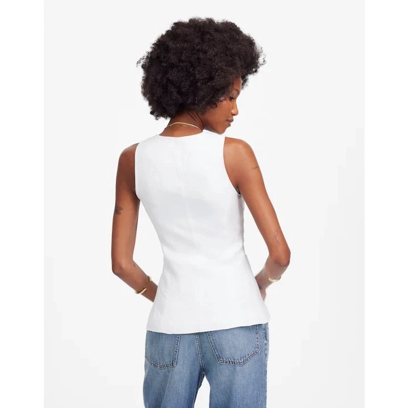 NWT Madewell Scoopneck Cutaway Vest Size 4 - Image 4 of 4