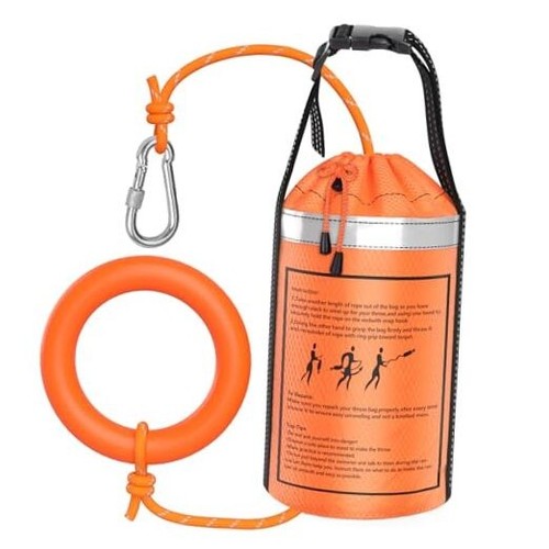 AnKun Water Rescue Throw Bag with 50/70/98FT Length of Rope in 3/10In Tensile