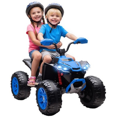24V Elektro Quad für Kinder mit Vorwärts-, Rückwärtsfunktion, 2 Sitzer, Blau