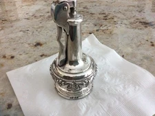 Ronson Vintage Silver Plate Decanter Table Lighter 4.75"