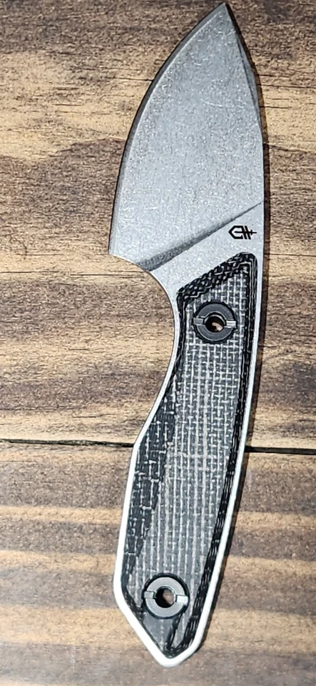 Cuchillo de hoja fija Gerber Stowe hoja de 2,5" mango Micarta + funda de cuero Foto 2 de 4