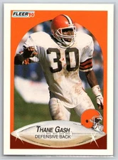 1990 Fleer #49b Thane Gash Right edge of A in AFC logo aligned with blue