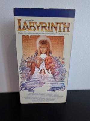 Vintage Labyrinth VHS Tape - 1986 Jim Henson / David Bowie Fantasy Movie  