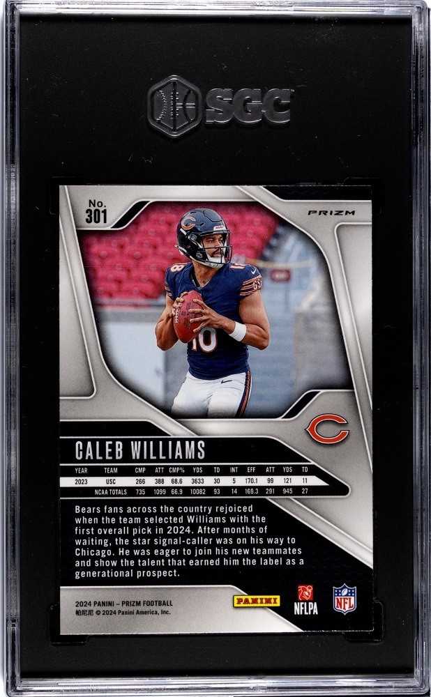 2024 Panini Prizm - Rookies Caleb Williams #301 Red Prizm (RC) for