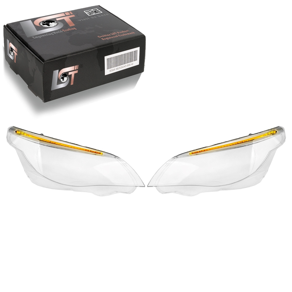 2x Headlight Lens Left Right Xenon Halogen for bmw 5er E60 E61 Touring