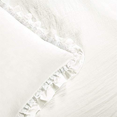 , Twin-XL, White Ella Vintage Chic Ruffle Lace 2 Piece Comforter Set - Picture 4 of 7
