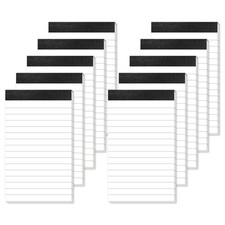 Mini Notepads 3x5 Inch, 10 Pack Pocket Notebooks, 30 Sheets, 80Gsm